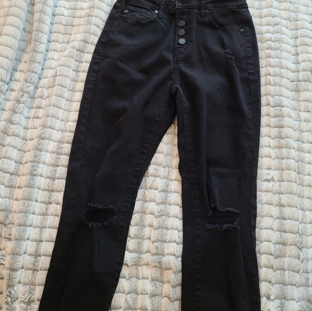 Women's Kancan Black Denim Jeans Size 3 / 25 - Picture 5 of 9